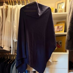 Coco and Carmen  Navy Blue Poncho